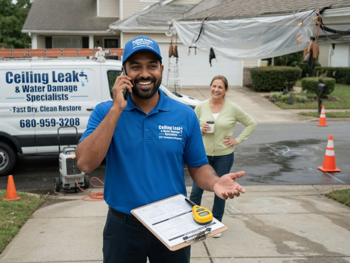 Ceiling Leak Cleanup Sun City, KS FAQs
